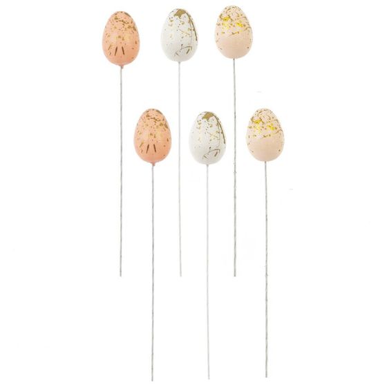 Набор из 6-ти изделий декоративных (вставка) &quot;Яйцо пасхальное&quot; (2,5*4), L9 W3 H28 см