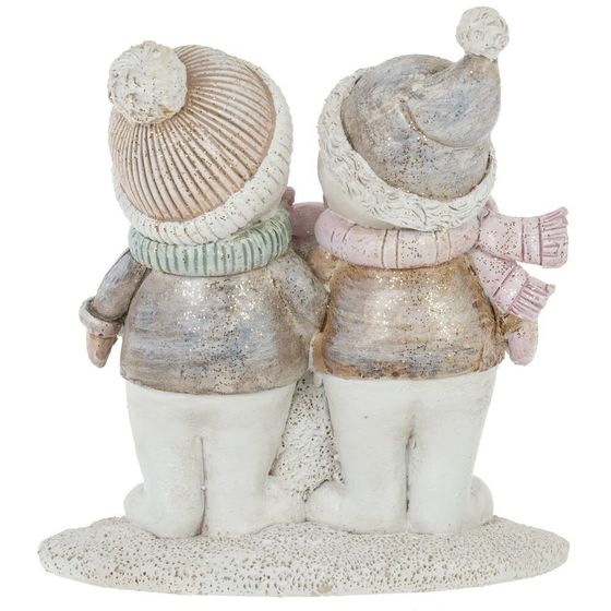 Фигурка декоративная "Снеговики", L10 W4,5 H11 см