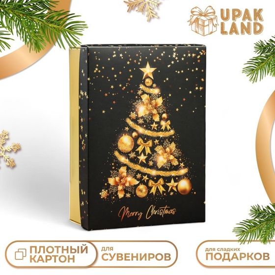 Коробка подарочная новогодняя складная, крышка-дно &quot;Merry Christmas &quot; 24 х 17 х 8 см