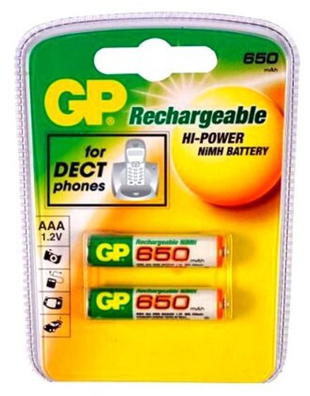 Аккумулятор GP 65AAAHC AAA NiMH 650mAh (2шт)