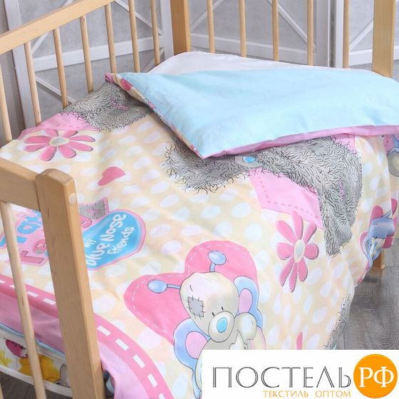 524030/5 Пододеяльник ясли Mona Liza Kids 110*145 &quot;Мишка на сером&quot;