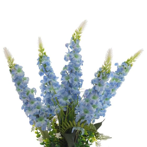 Цветочная композиция &quot;Дельфиниум&quot;, L37 W30 H49 см