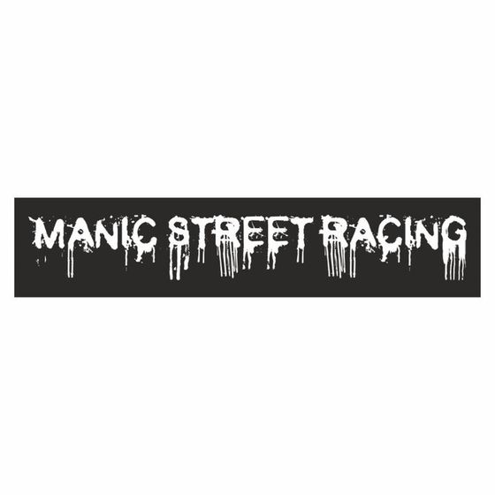 Полоса на лобовое стекло &quot;MANIC STREET RACING&quot;, черная, 1300 х 170 мм