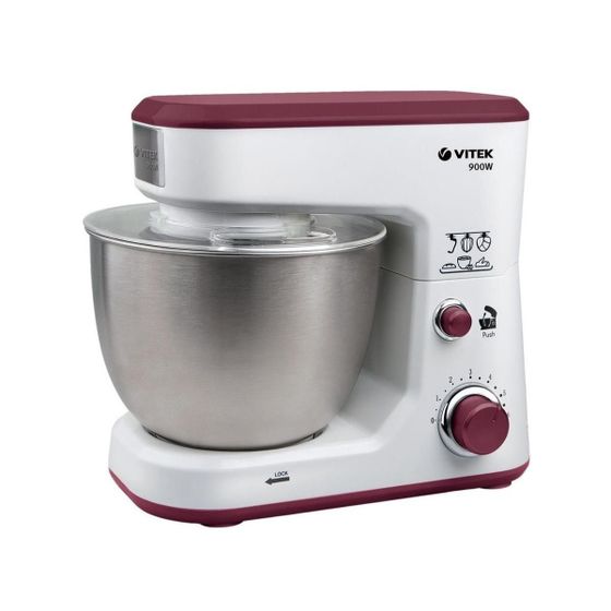 Кухонная машина Vitek VT-1432 (BD) 4л 900Вт бордовый/белый