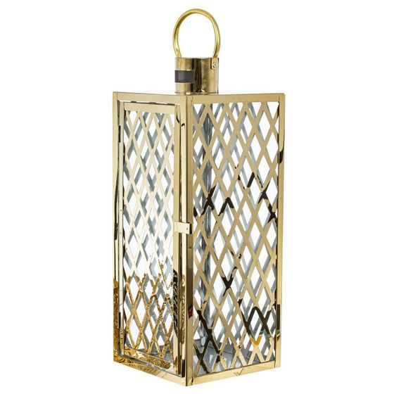 Подсвечник "Фонарь", L18 W18 H48 см
