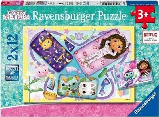 Ravensburger Puzzle dla dzieci 2x12 Koci Domek Gabi