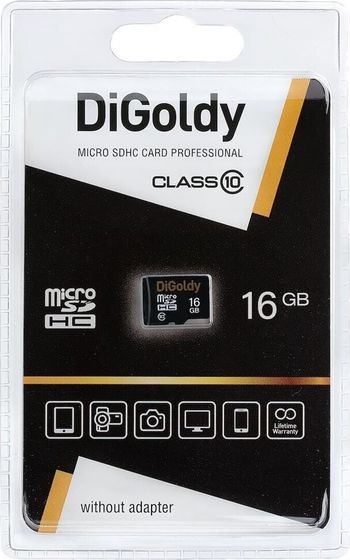Карта памяти microSDHC 16GB Digoldy (microSDHC 16GB Class10 - б/а)