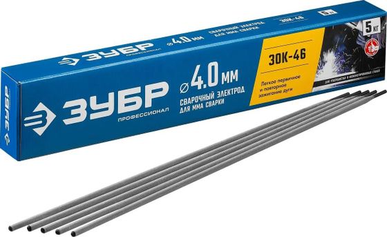 Электроды сварочные Зубр Профессионал D=4мм L=450мм 5000гр (40035-4.0)