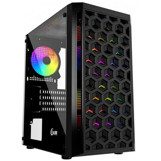 Корпус Powercase Корпус Powercase Mistral Micro T3B Tempered Glass, Mesh, 2x 140mm + 1х 120mm 5-color fan, чёрный, mATX (CMIMTB-L3) (202759)