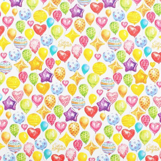 !09 Бумага глянцевая 2 листа «С Днем Рождения!», 70 × 100 см.