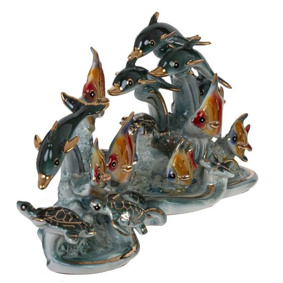 Фигурка декоративная "Морская композиция", L23 W9 H13 см, 1 штука. дизайн микс