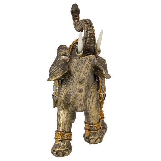 Фигурка декоративная "Слон", L11 W5,5 H13 см, 1 штука, дизайн микс