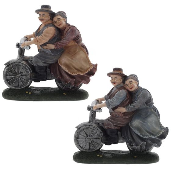 Фигурка декоративная "Бабушка с дедушкой", L18 W8,5 H18 см, 2в.