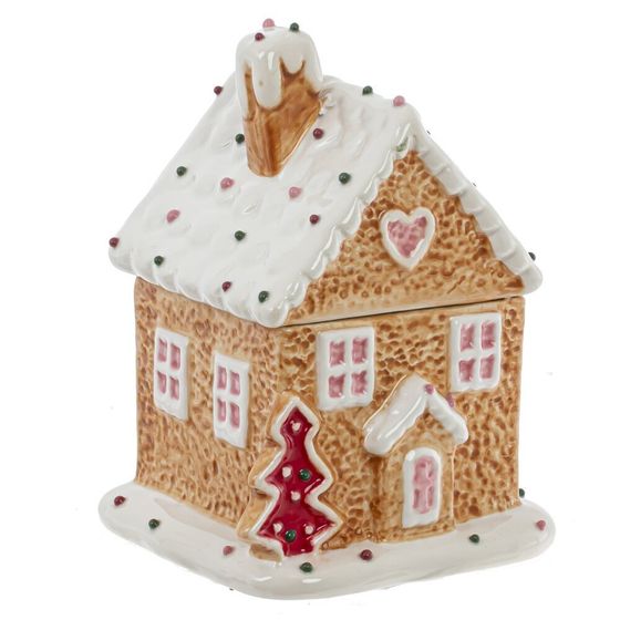 Конфетница &quot;Пряничный дом&quot;, 400 мл, L10,5 W10,5 H16 см, 2в.