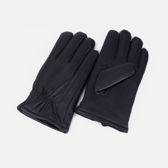 Перчатки мужские, размер 14, с утеплителем, цвет чёрный