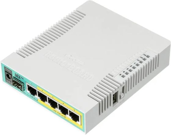 Роутер MikroTik hEX PoE (RB960PGS) 10/100/1000BASE-TX/SFP белый