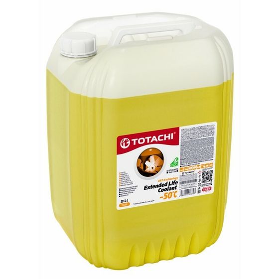 Антифриз Totachi ELC -50 C, жёлтый, 20 л