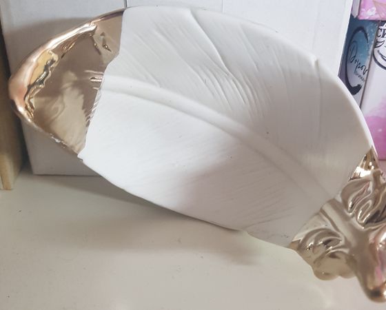 !09 Набор декоративных подставок "Перья" 3 шт. керамика