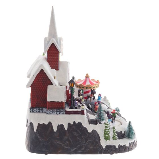 Фигурка декоративная &quot;Рождество&quot; (4 мелодии, подсвет, движ, 3xAA н/п, +USB), L34 W31 H38 см