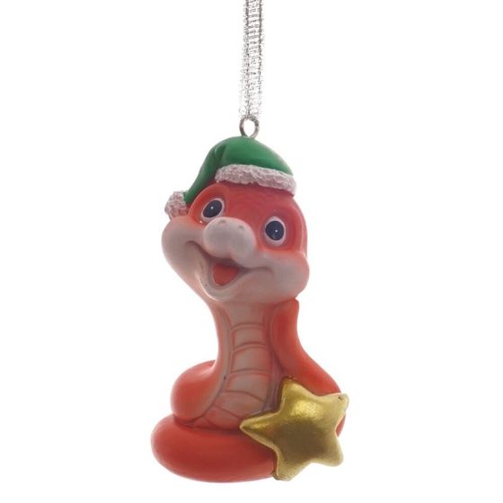 Фигурка декоративная подвесная &quot;Змея&quot;, L5 W3 H6,5 см, 4в.