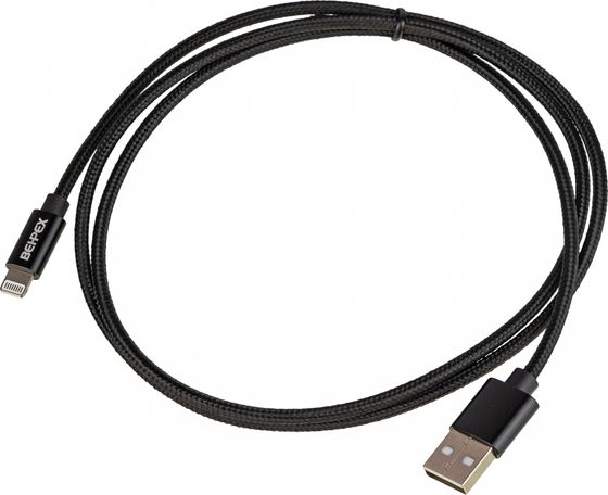 Кабель USB (m)-Lightning (m) 1м черный