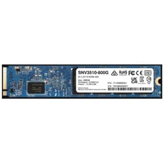 Накопитель SSD 800Gb Synology PCI-E x4 M.2 2280 SNV3510 NVMe Скорость записи 1000 Мб/сек. Скорость чтения 3100 Мб/сек. 4.5mm TBW 1022 Тб Время наработ