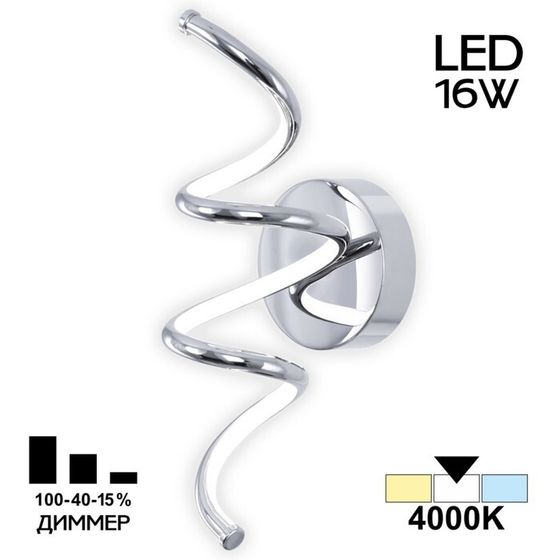 Бра Citilux «Джемини» CL229331, 11х30 см, 1х16Вт, LED, цвет серый