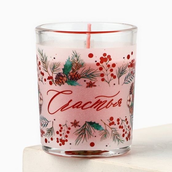 !09 Подарочный набор новогодних свечей «Счастья», 11×5.6×9.8 см
