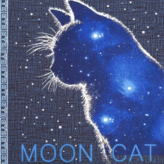 !09 Комплект из 2-х штук - Полотенце рогожка «Лунный кот» размер 45х60см, 170г/м? 100% хлопок