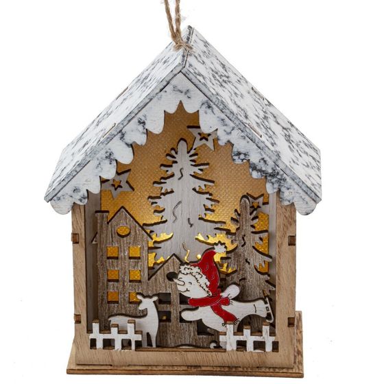 Изделие декоративное с подсветкой &quot;Домик&quot; (LR54Х3), L10 W5 H12,5 см, 3в.