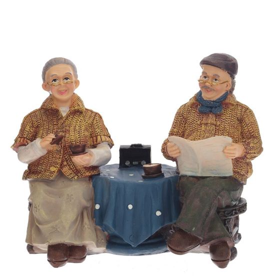 Фигурка декоративная &quot;Бабушка с дедушкой&quot;, Д21 Ш9 В15 см, 2в.