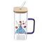 Кружка с крышкой и трубочкой, L5,8 W5,8 H13,5 см, 1 штука, дизайн микс