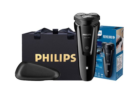 PHILIPS S1000 Swivel Type Razors Wash All Over The Body Men&#39;s Electric Piano Black Rechargeable Gift Box Set