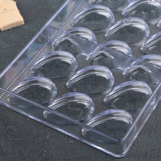 !09 Форма для шоколада «Шоколадное яйцо», 33×16,2 см, 21 ячейка