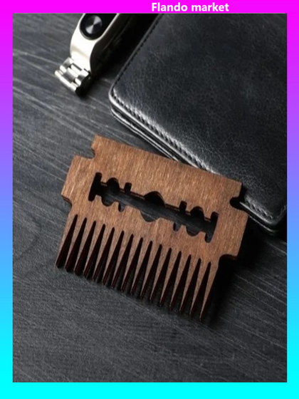 !Расческа для бороды «Бритва» 7,3 х 5,4 см.