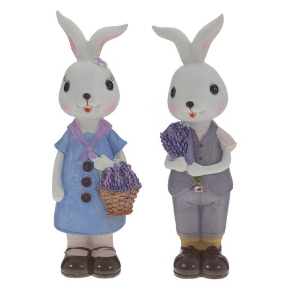 Фигурка декоративная "Заяц", L6,5 W8 H22,5 см, 2в.