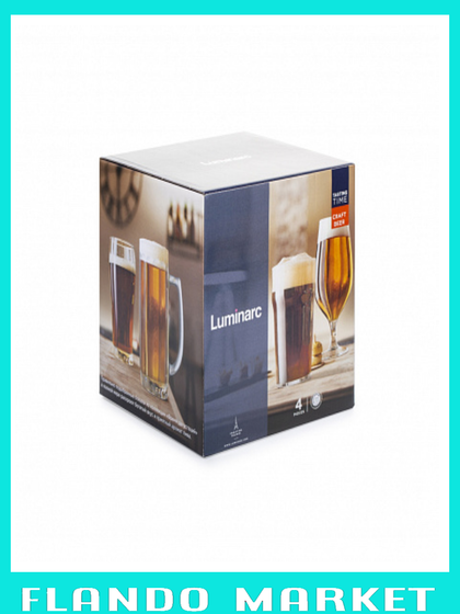 Набор стаканов ВРЕМЯ ДЕГУСТАЦИЙ КРАФТ БИР без декора 4шт