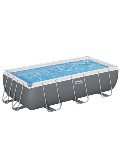 Бассейн каркасный Bestway Power Steel 56441, 404×201×100 см, фильтр-насос, лестница, прямоугольный