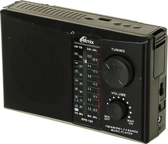 Радиоприемник Ritmix RPR-195 черный