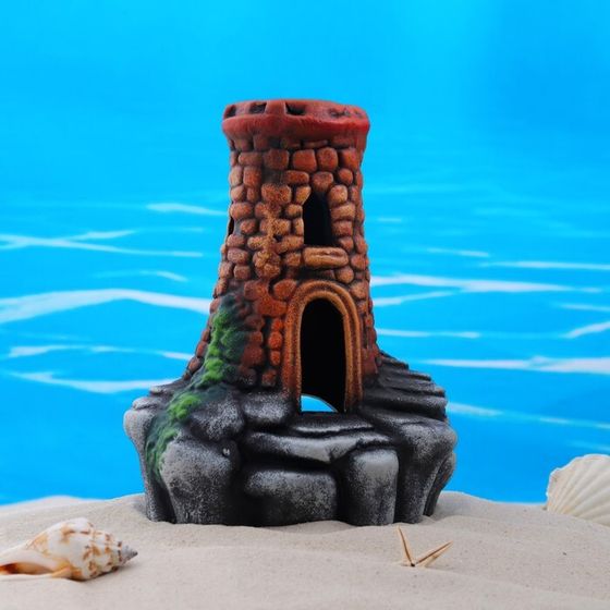 Декор для аквариума &quot;Башня&quot;, керамический, 15 x 11 x 17 см
