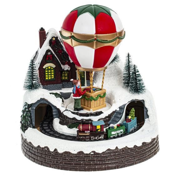 Фигурка декоративная &quot;Рождество&quot; (4 мелодии, подсвет, движ, 3xAA н/п, +USB), L19,5 W18 H21 см