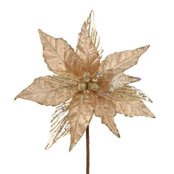 Цветок искусственный &quot;Пуансеттия&quot;, L25 W25 H37 см, 2в.