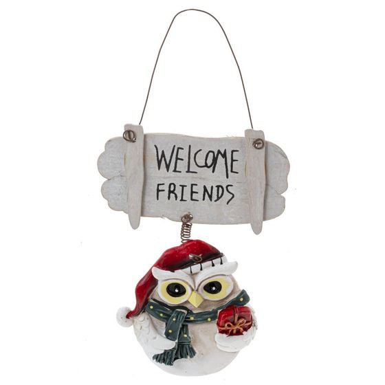 Изделие декоративное подвесное &quot;Сова&quot;,L10 W0,5 H20 см, 4в.