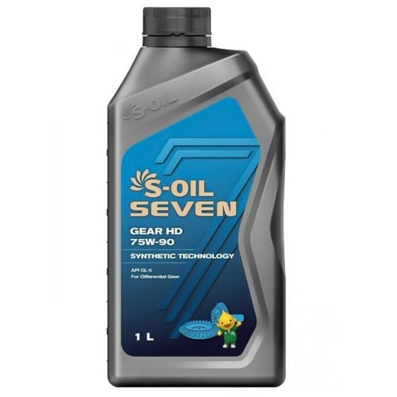 Автомобильное масло S-OIL 7 GEAR HD 75w-90, 1 л