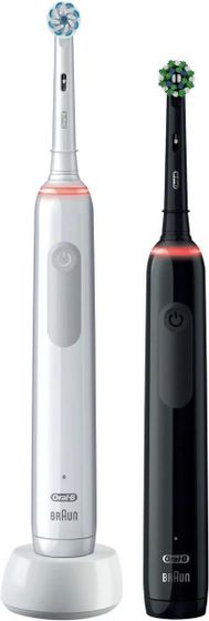 Набор зубных щеток электрических Oral-B Pro Series 3 белый/черный