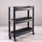 Стеллаж на колёсиках чёрный 3 уровня 46.5х14.5х48,3см