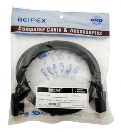 Кабель Behpex DisplayPort(m) - DisplayPort(m) 3м черный