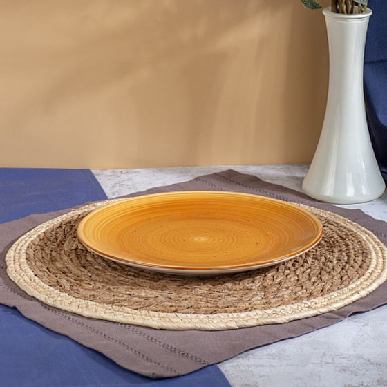 Тарелка обеденная TWIST медовый 24.8см