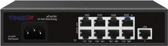 Коммутатор Trassir TR-NS1109-120-8PoE (L2) 9x100Мбит/с 8PoE 120W неуправляемый