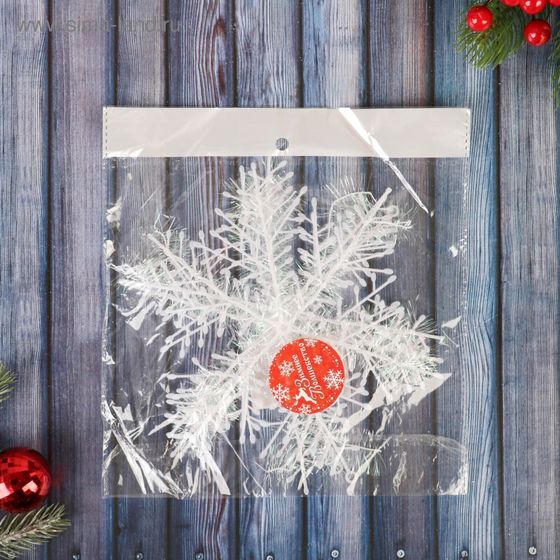 !09 Набор новогодних снежинок (набор 21 штука) &quot;Снежинка - пушинка&quot; d-21 см, цвет белый